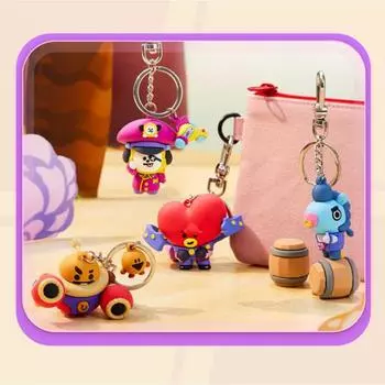 Line Friends Brawl Stars BT21 Фигурка Брелок (4 варианта) #JACKY COOKY 1PCS