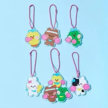 LINE FRIENDS Брелок для ключей Field Day Minini акриловый случайный