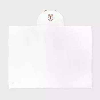 LINE FRIENDS Коричневое детское полотенце с капюшоном