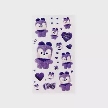 LINE FRIENDS Наклейка на мини-игрушку BT21 MANG Purple of Wish Edition