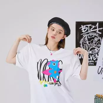 LINE FRIENDS BT21 MANG Utopian Белая футболка с коротким рукавом