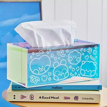 Line Friends BT21 Мини-футляр для туалетной бумаги с блестками