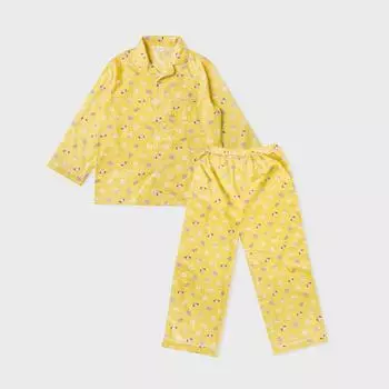 Line Friends BT21 Новый базовый пижамный комплект в желтую полоску (М-Л)