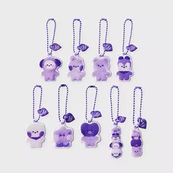 LINE FRIENDS Брелок Minini Random BT21 Purple of Wish Edition