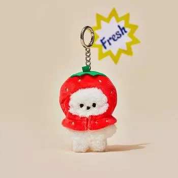 LINE FRIENDS Брелок для ключей BT21 RJ Mini Minini Strawberry Fruit Doll