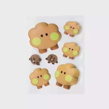 Line Friends BT21 SHOOKY Большая и маленькая съемная наклейка