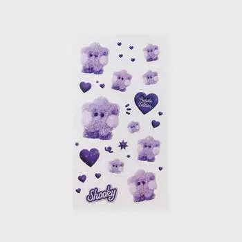 LINE FRIENDS Наклейка Minini BT21 SHOOKY Purple of Wish Edition