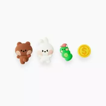 LINE FRIENDS Цанга Minini Bnini & Conini & Denini Набор наклеек для дротиков
