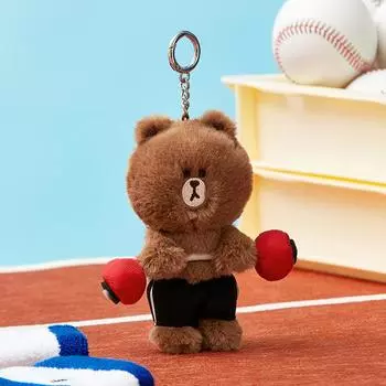 LINE FRIENDS Коричневый брелок Field Day для тяжелой атлетики