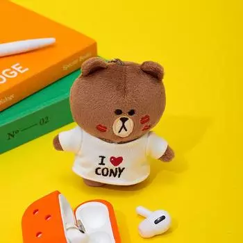 LINE FRIENDS Коричневый Оригинальный Плюшевый Пара Колец
