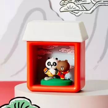 Line Friends l Кунг-фу Панда Браун и фигурки домов По Настроение и т. Д.