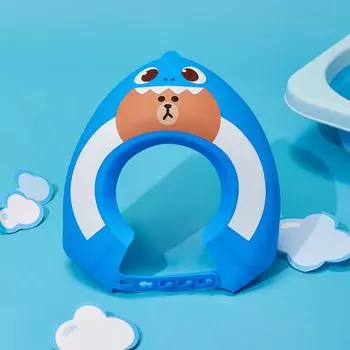 Line Friends l Розовая детская шапочка для душа Pong Baby Shark Коричневая