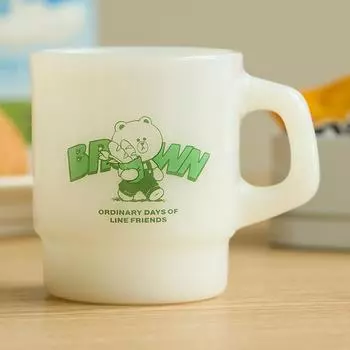 LINE FRIENDS ОБЫЧНЫЕ ДНИ Коричневый молочный стаканчик