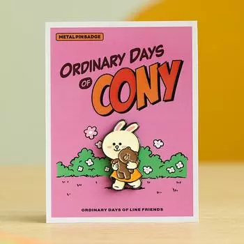 Line Friends ORDINARY DAYS Cony metal pin badge