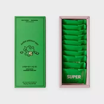 Line Friends Super Matcha Chanon Зеленая Клубника Крем-Песок