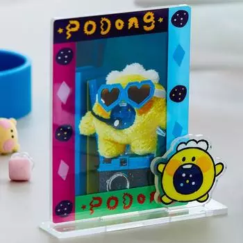 Line Friends TRUZ PODONG Миниатюрная акриловая подставка для фотокарточек