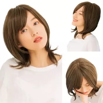 Lineastoria Medical Full Angel Soft Natural Легко нагревается Металл Можно мыть шампунем Мед [сертифицировано M.wig] Парик, Волк, 100% ручная работа, натуральный, дышащий,