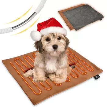 LINECY Pet Hot Carpet Pet Heater Cat Heater Dog Hot Carpet Cold Protection Cat Heating Equipment Smart Temperature Pet Heater Fluffy Electric Blanket