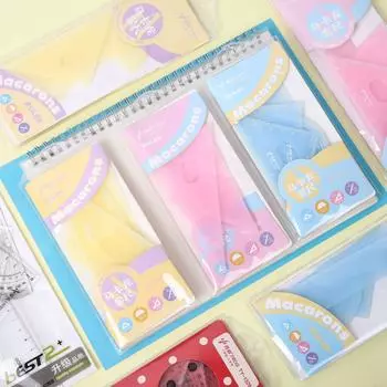 Линейка для цветного желе Macaron: Многофункциональный набор для изучения геометрии из 4 предметов для студентов с треугольниками и транспортирами 20 cm