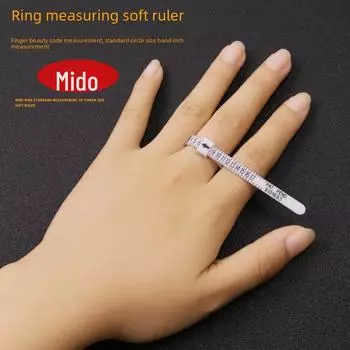 Линейка для измерения размера кольца Mido US Standard - пояс для измерения окружности пальца null