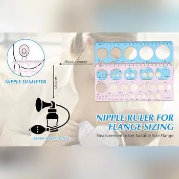 Линейка для измерения размера соска для фланца Инструмент для измерения размера молокоотсоса синий