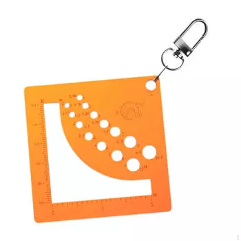Линейка для измерения спиц, измерительный инструмент для свитера при вязании крючком зелёный