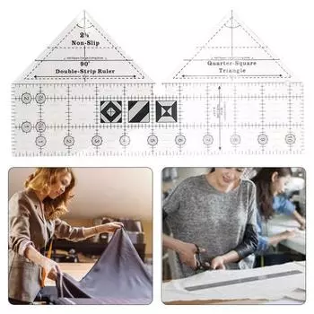 Линейка для квилтинга 60/90 градусов, шаблон линейки для лоскутного шитья, руководство по трафарету, шитье своими руками A