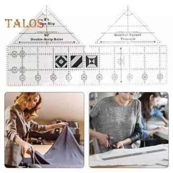 Линейка для квилтинга 60/90 градусов, шаблон линейки для лоскутного шитья, руководство по трафарету, проекты для самостоятельного шитья, раскрой ткани, линейка для дизайна одежды 6inch