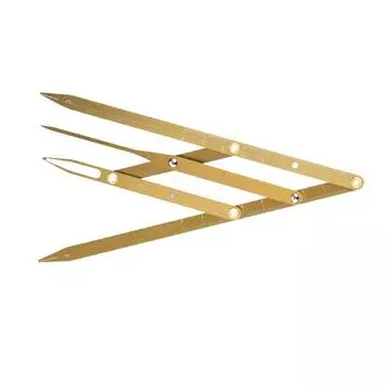 Линейка для макияжа бровей из нержавеющей стали Складная линейка для измерения позиционирования бровей Microblading Black