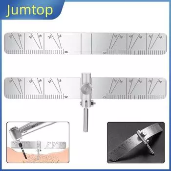 Линейка для определения местоположения зубного имплантата Хирургический локатор позиционирования Стоматологический угловой позиционный линейщик серебряный