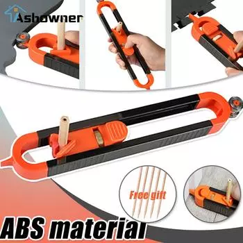 Линейка для разметки профиля, контурный калибр с замком, регулируемая блокировка, точный измерительный калибр для деревообработки, универсальный измерительный инструмент Pencil X6