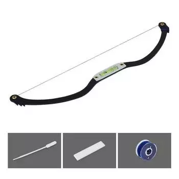 Линейка для татуажа бровей Профессиональный инструмент Линейка маркера для микроблейдинга Линейка для бровей Наклейка Симметричная татуировка бровей 24X8X2CM чёрный