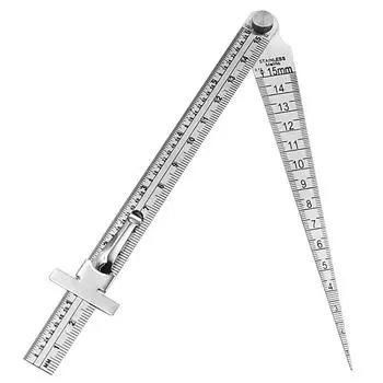 Линейка клиновидного конуса из нержавеющей стали 0-150 мм, сварочный конусный щуп, глубиномер, линейка для проверки отверстий для измерения толщины инструмента