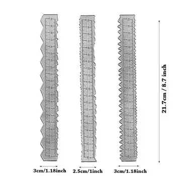 Линейка с волнистым краем, рамка для резки, металлический трафарет, сделай сам, скрапбукинг, альбом, тиснение бумажной карты, ремесло, высечка