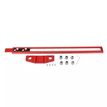 Линейка Т-образная для деревообработки, 50 см, метрическая дюймовая шкала, линейка для разметки и позиционирования сверления с диаметром 6, 8, 10 мм