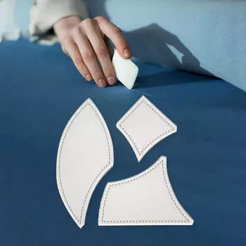 Линейка в форме круглого листа и вертушки Креативный криволинейный шаблон для квилтинга для учеников швейной машины L