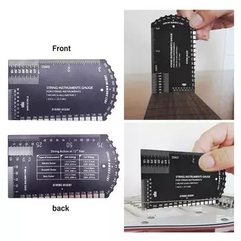 Линейка высоты струн гитары, линейка для измерения струн, инструмент для ремонта гитары, укулеле, баса, банджо, мандолины