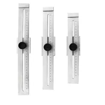 Линейная линейка для рисования, стальной калибр для разметки, точность 0,1 мм для измерения в деревообработке 200MM