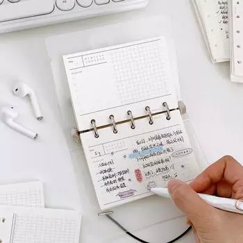 Линейная сетка Внутренний сменный блок бумаги для переплета Страницы 50 листов Сменный блок спиральный блок тетрадная бумага для студентов Style 10