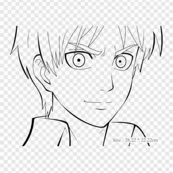 Линейные рисунки Эрен Йегер клипарт нашивки для одежды большие аниме патчи теплопередача виниловая наклейка железо на переводных картинках для одежды