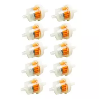 Линейный газовый/топливный фильтр 6–7 мм 1/4 дюйма, маленький двигатель для газонокосилки, 10 шт.