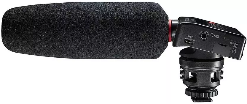 Линейный PCM-рекордер TASCAM для камер с направленным микрофоном, ветрозащитным экраном, записью видеоблогов на YouTube, интервью, закадрового текста DR-10SG на камере