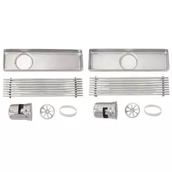 Линейный слив для душа с решеткой, длина 20 см, ширина 0,5 см, прямоугольный слив для душа из нержавеющей стали Center Drain