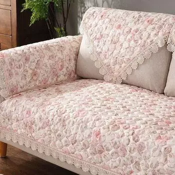 Linen Sofa Cushion Non Slip All Year Round Neutral Thickened Living Room Cushions Fabric Simple Modern European Style Towel Cover All Inclusive Carnival beige 45*45 pillowcase