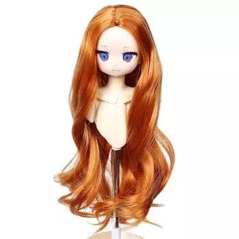 Linfairy 8-9 дюймов 1/3 размер кукольный парик фигурка кукла BJD длинный кудрявый парик по центру (Морковь Апельсин)