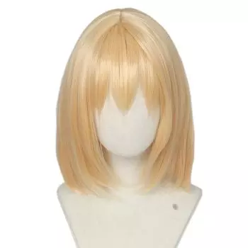 Linfairy Cosplay Wig Howl Wig Heat Resistant Disguise Wig Bob Blonde Costume Accessory Party Halloween Costume Cultural Festival Event серебряный