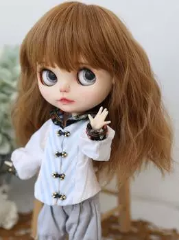 Linfairy дюймовый кукольный длинный парик локон 69 9-10 (Светло-коричневый)