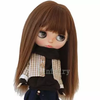 Linfairy inch Doll Длинный парик Длинные волосы 9-10 (коричневый)