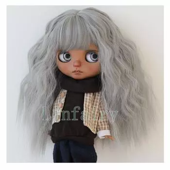 Linfairy inch Doll Длинный парик кудрявый 69 9-10 (Серый) серый