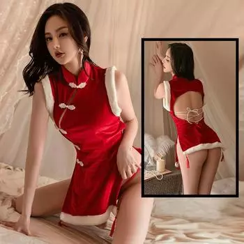 Нижнее белье Рождественская пижама Пижама на Хэллоуин Косплей Свидание Униформа Халат Ночной клуб One Size